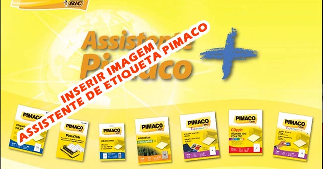 Inserir imagem etiqueta Pimaco