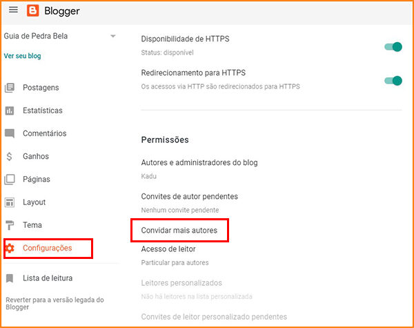 1 - Convidando autores Blogger